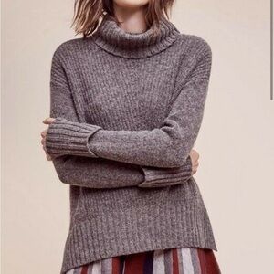 Moth Charcoal Cowl Neck Sweater